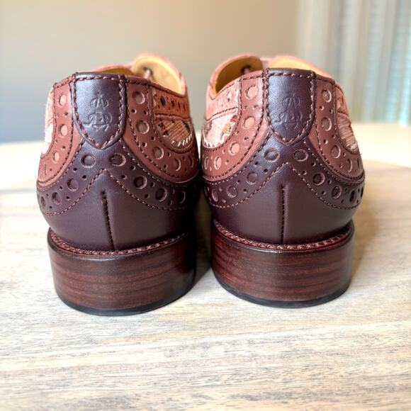 The Office of Angela Scott Mr. Doubt Floral Brogue Oxfords Pink Leather 38 US 8 - Picture 8 of 13
